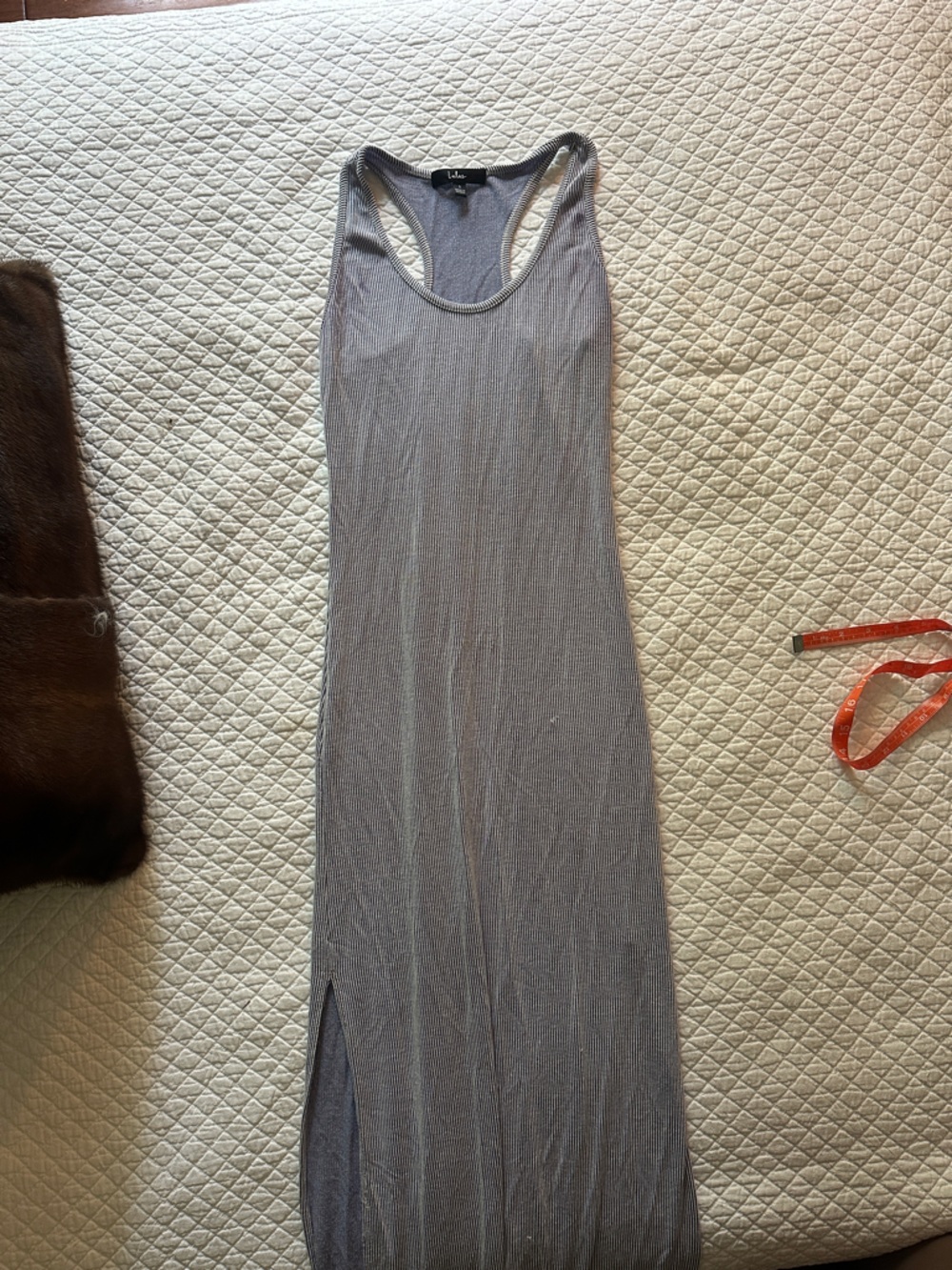 Lulu's Light Blue Ribbed Maxi Tank Dress - Picture 4 of 4